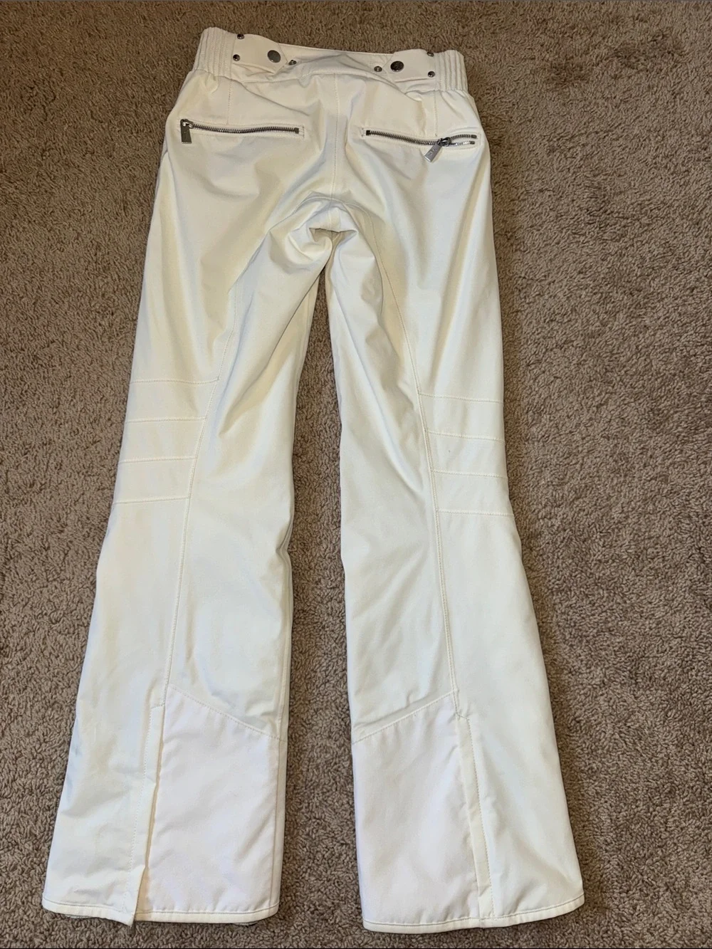 Tony Sailer Women's White Ski/Snowboard Pants with Zip Pockets size 34